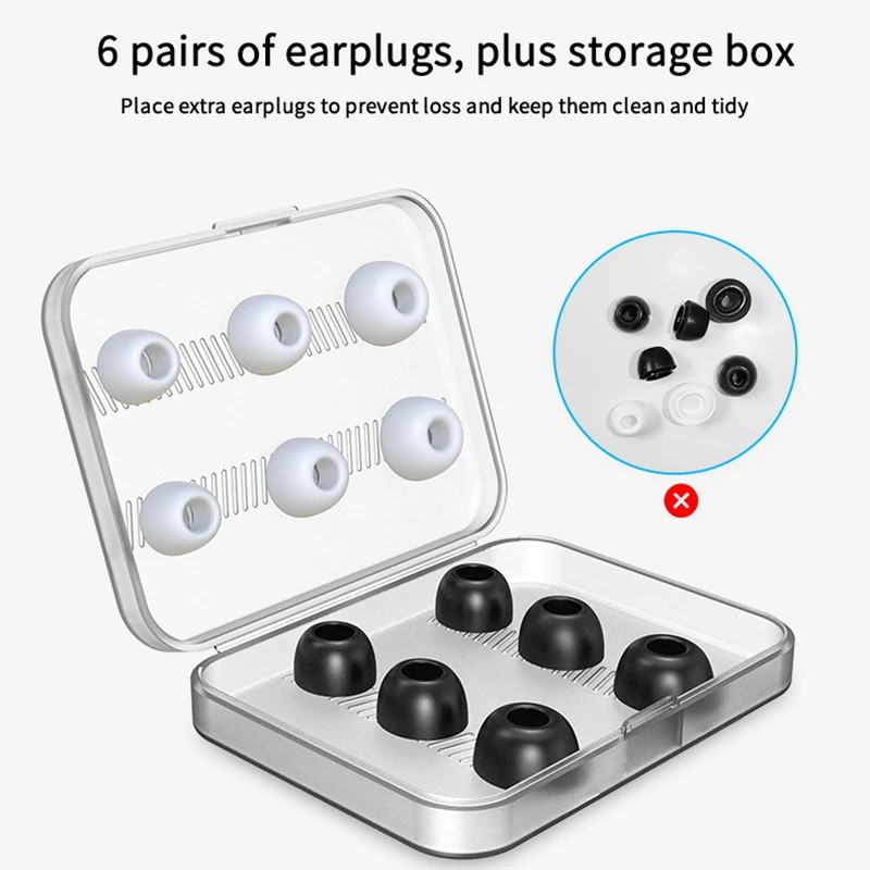 1set for Pro Memory Foam Earbud Noise Reduction Earplug & 10PCS Ear Pads Bluetooth Earphones |