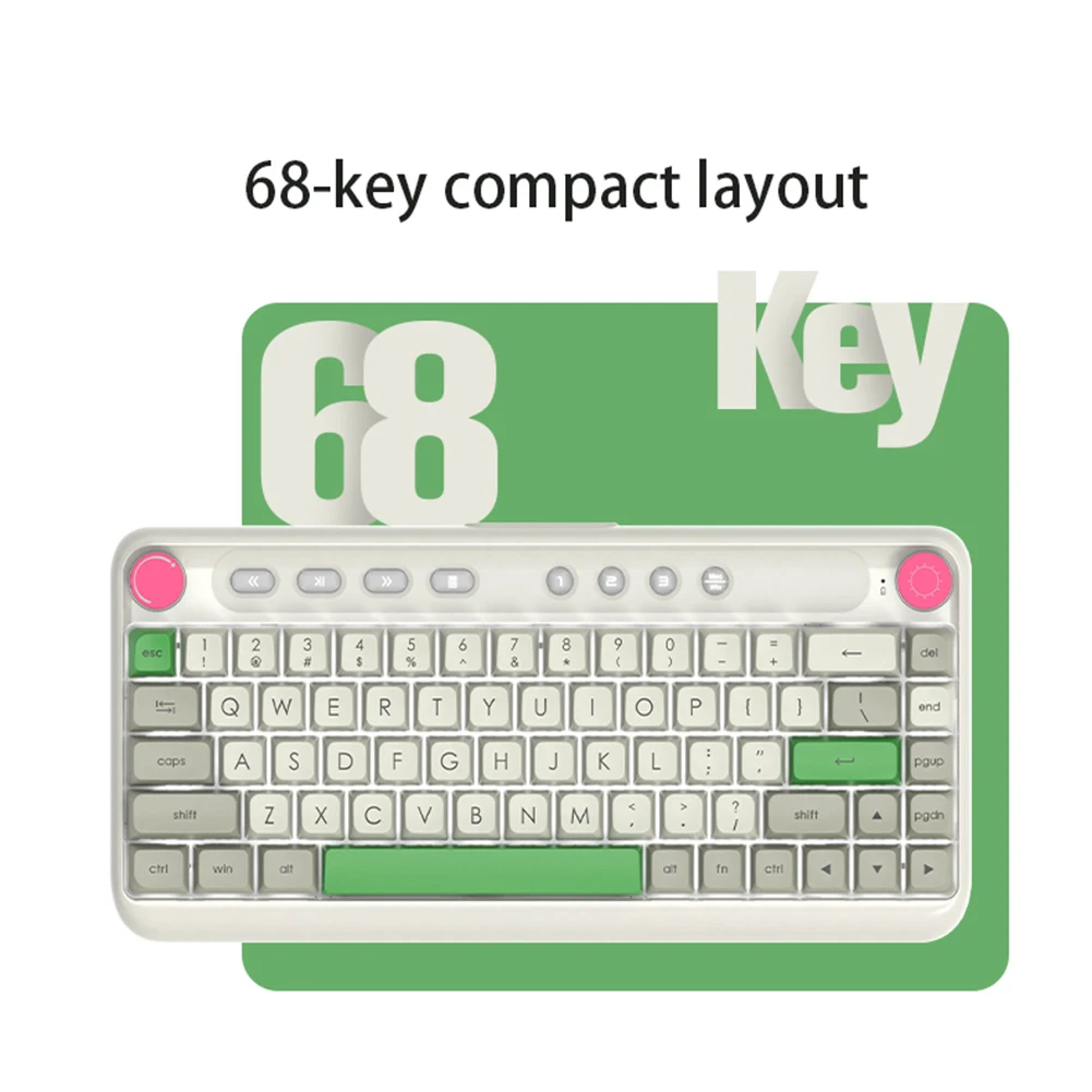 

Ajazz B21 Mechanical Keyboard 68 Key Bluetooth-Compatible Dual-Mode Keyboard Cherry for Computer Gamer PC Laptop Gaming Office