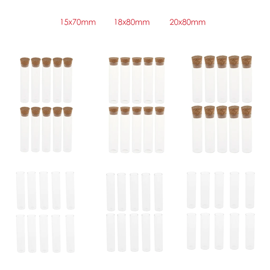 Трубки для специй из боросилированного стекла упаковка 10 штук четкое