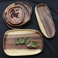 solid wood round dinner plates snack fruit dry fruit plate high quality handmade sushi tea tray dessert dinner plate tableware