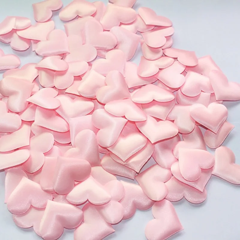 

1 Pack Padded Fabric Throwing Petals Heart Shaped Wedding Party Table Decoration Perfect For Wedding Tables Decorations