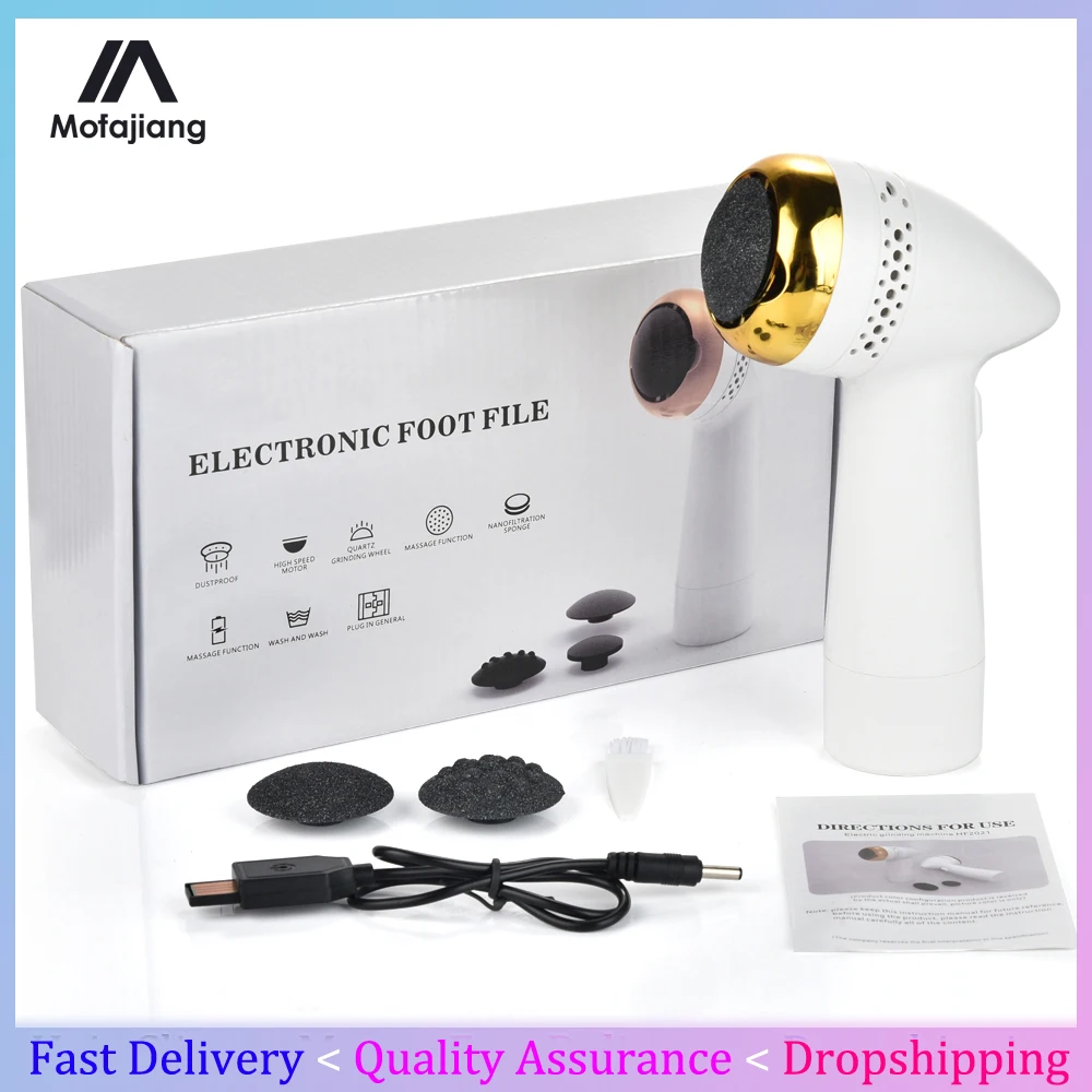

3 in 1 Electric Callus Remover Foot Care Pedicure Tool Cordless USB Rechargeable Dead Skin Callus Feet Clean Removal Machine
