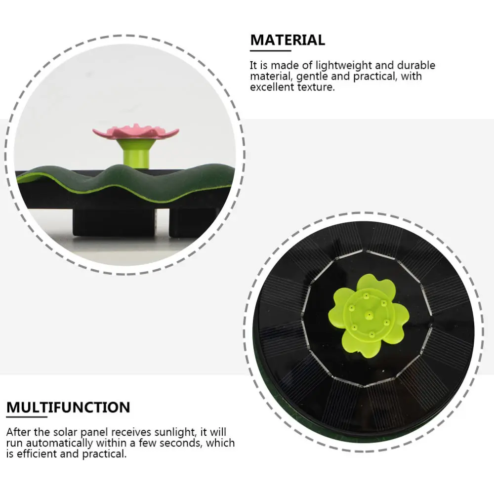 

1 Set Outdoor Solar Powered Fountain Floating Water Pump Garden Decoration