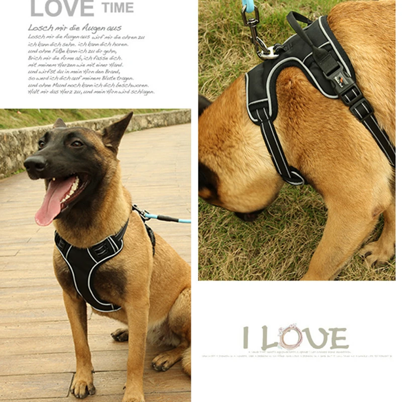

Hot Dog Harness Double Stack Chest Strap Traction Collar Reflective Strap New Style Pet Supplies for Medium Large Dog Clothes