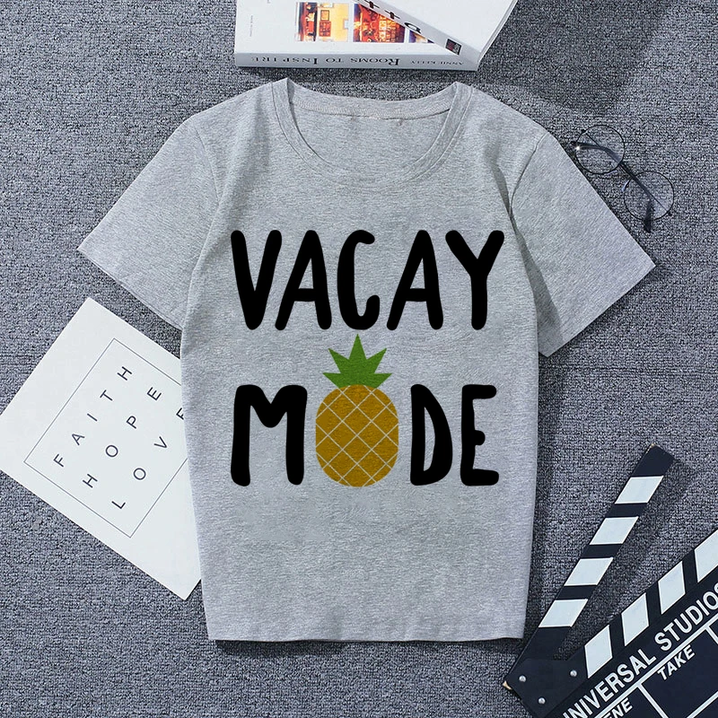 4500631 Print Tshirt Gray Casual Streetwear Vogue T-shirts |