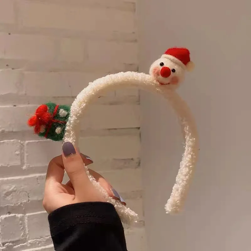 

Christmas Elk Horn Hair Hoop Holiday Headband 2021 New Net Red Anti Slip Hairpin Ornament Adult And Children Headwear Plush