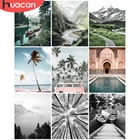 HUACAN краска по номерам дорожный пейзаж DIY рамка краска по номерам горы на холсте DIY декорации домашнее украшение