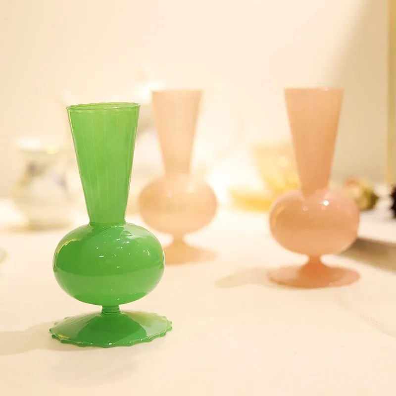 

Vertical Cacks Glass Flower Vase Home Decor Accessories Vaso Planta Hydroponic Terrarium Floreros Environmental protection