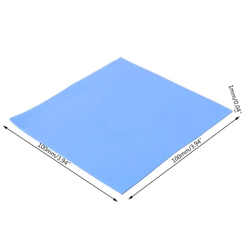 

1Sheet 100mmx100mmx1mm Thermal Pad GPU CPU Heatsink Cooling Conductive Silicone Pad for PC Computer Accessories