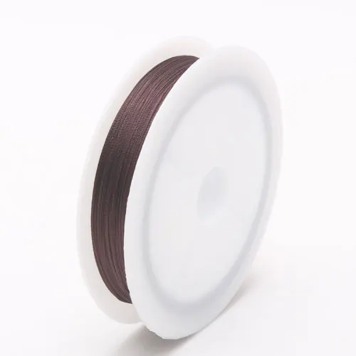Brown 039 1roll/lot 0.3/0.5/0.7/1.0MM Mixed multicolor options Nylon Thread line/wire/rope choker earrings Bracelet necklace jewelry makin - Цвет: Brown 039