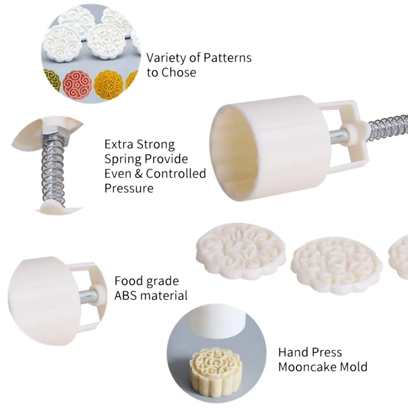Лучшая Праздничная форма для выпечки Луна с 6 штампами печенья цветочный дизайн