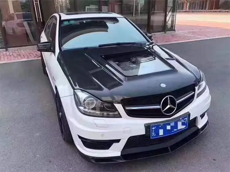 Углеродное волокно прозрачное стекло переднего бампера двигателя вентиляция в