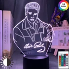 Фигурка Elvis Presley, Ночной светильник, светодиодный Ночной светильник, меняющий цвет, кошачий король Западного поп, лампа для спальни, поклонники, подарок