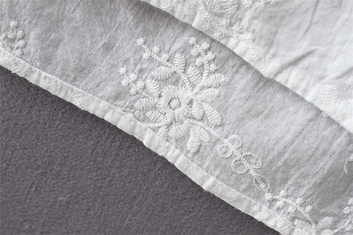 Белая футболка с цветочной вышивкой размера плюс 4XL женская 2020 летние женские