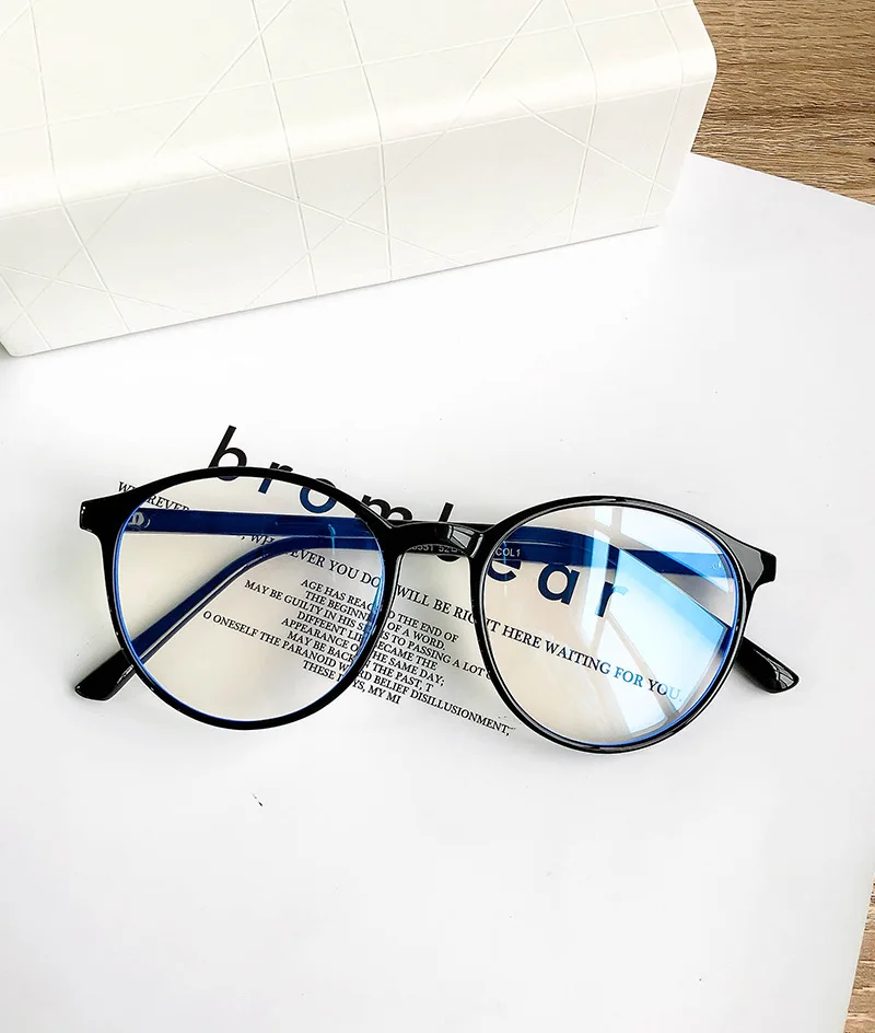 

Anti-blue Light Unisex Optical Frame Adult Computer Transparent Blocking Anti Reflective Eyeglasses Round Eyewear