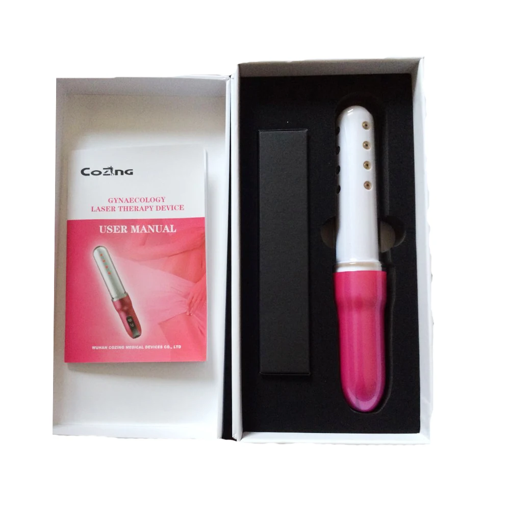 

woman use gynecology laser therapy vaginitis treatment vaginal tightening wand