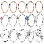 Новинка 2021, модное Оригинальное Сверкающее кольцо в виде сердца из искусственного серебра, коллекция женских ювелирных изделий для помолвки, юбилея
