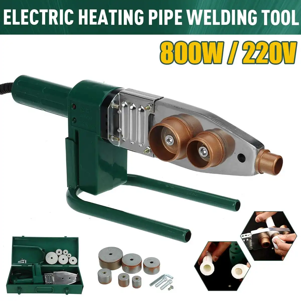 

Electric Pipe Welding Machine Heating Tool Heads Set For PPR PB PE Plastic Tube PPR Welder Hot Melt Machine Temperature Control