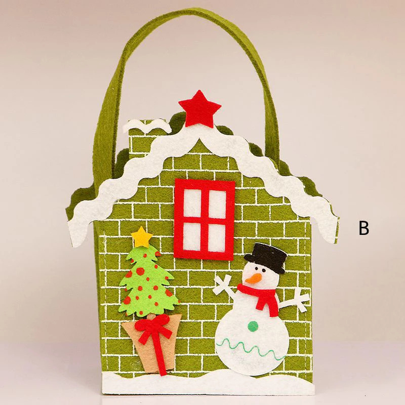 Рождественское печенье конфеты мешок дети подарки Сумочка рождественские