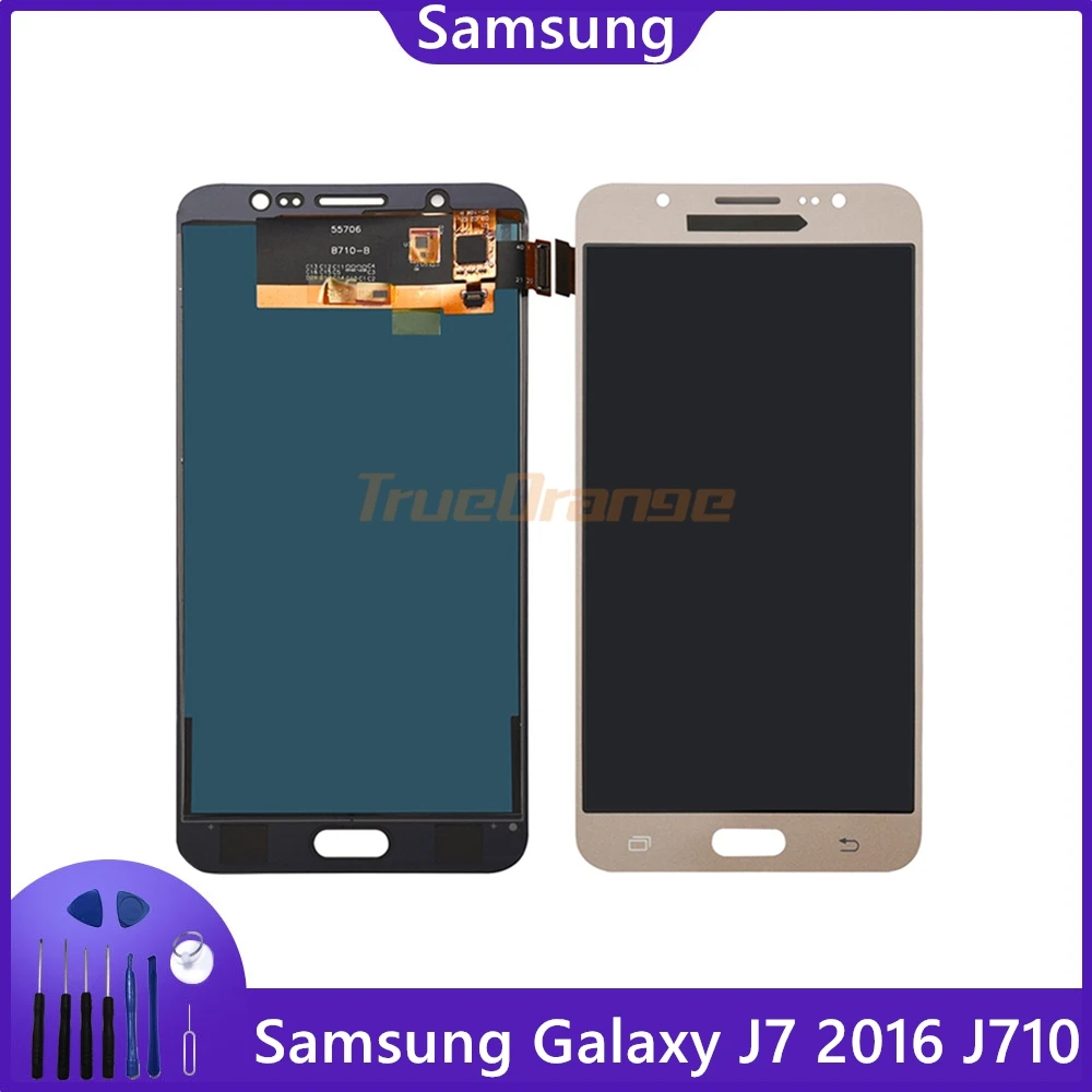Оригинальный Amoled жк дисплей для Samsung Galaxy J7 2016 J710 и сенсорный экран дигитайзер в
