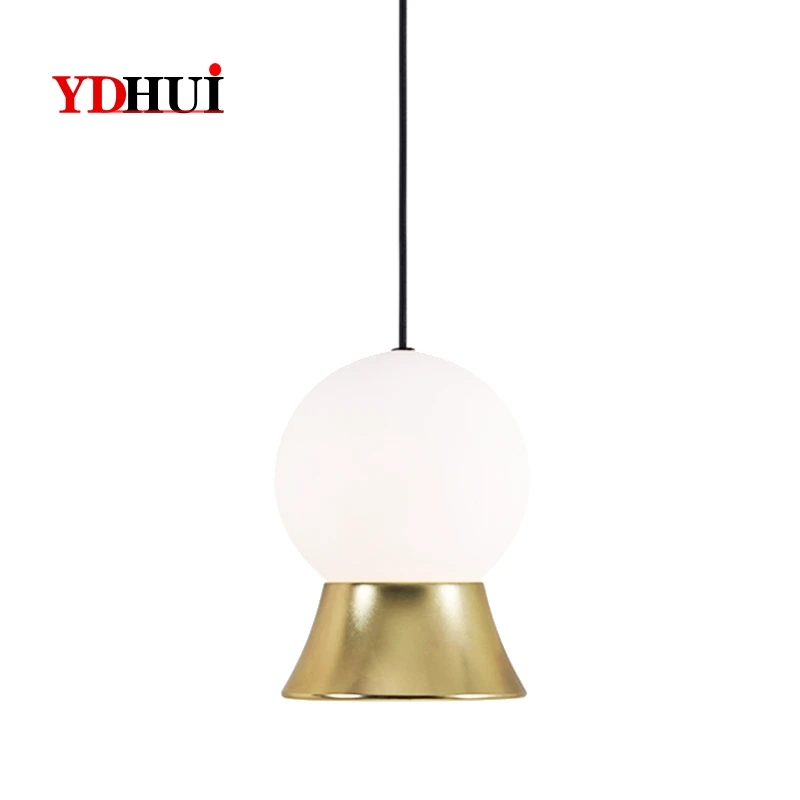 Креативная солнечная кукла скандинавский ресторан люстра золотой стеклянный