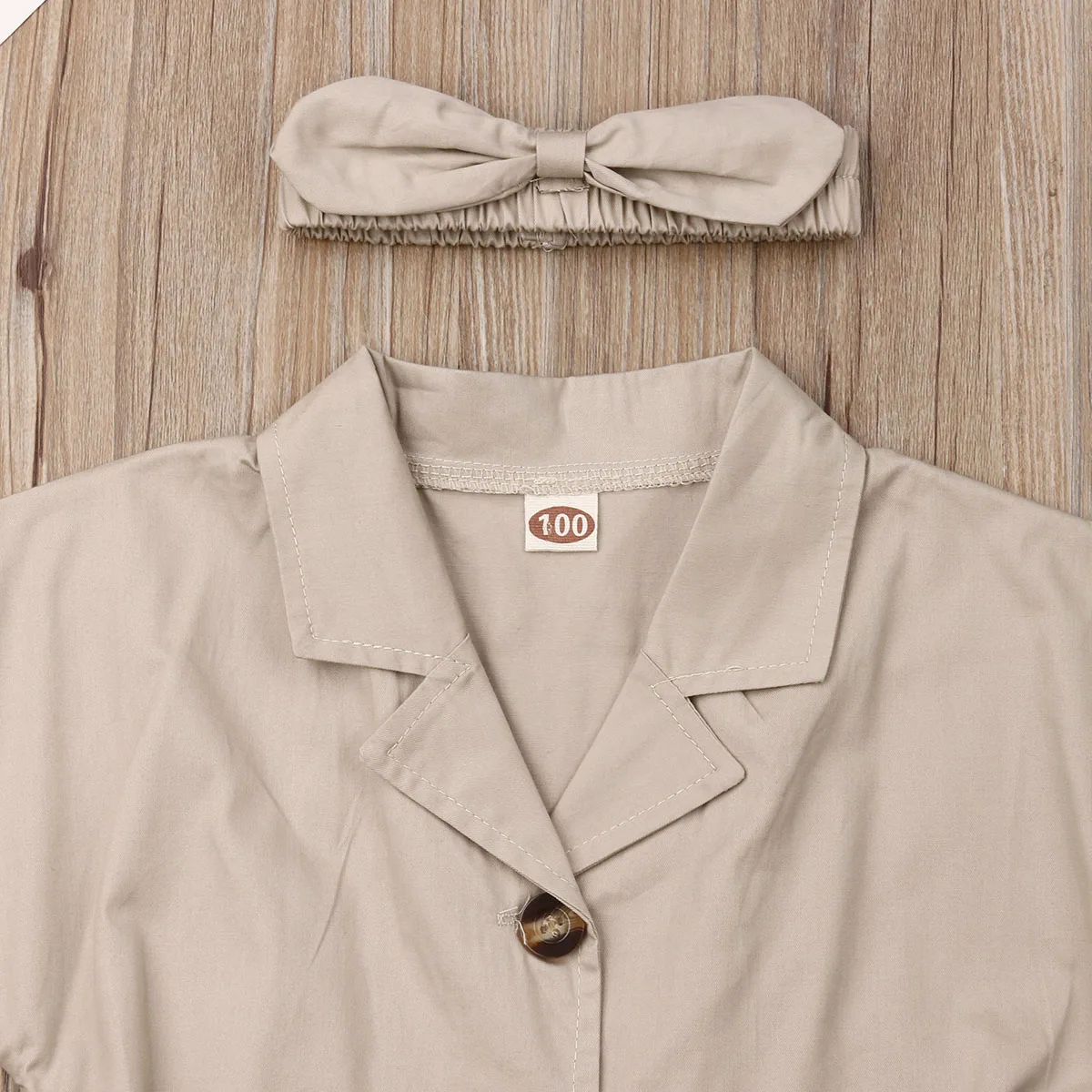 Платье с отложным воротником и ремнем для девочек 2-7 лет | Детская одежда обувь