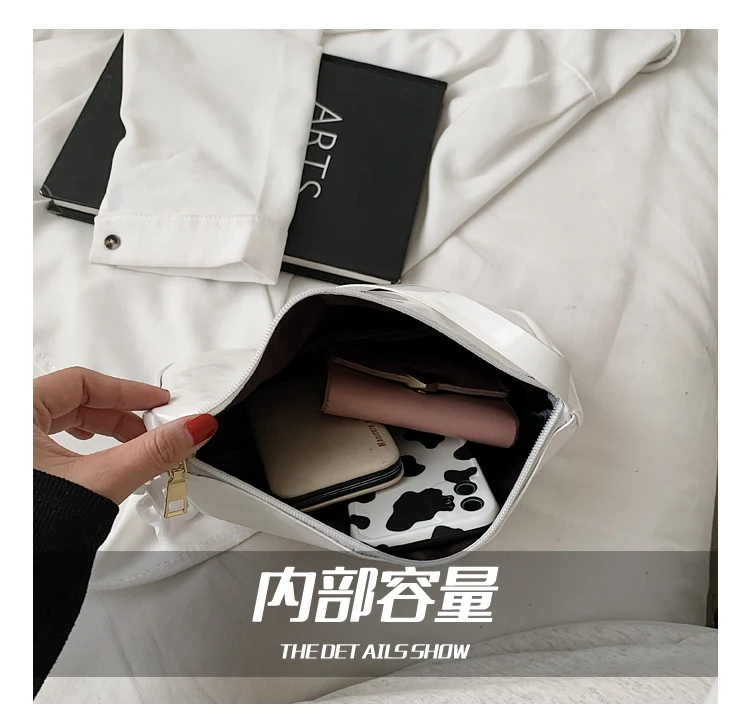 

Patent Leather Women Acrylic Chain Small Square Underarm Bags Summer New Fashion Ladies Small Shoulder Bag Girls Purse Handbags