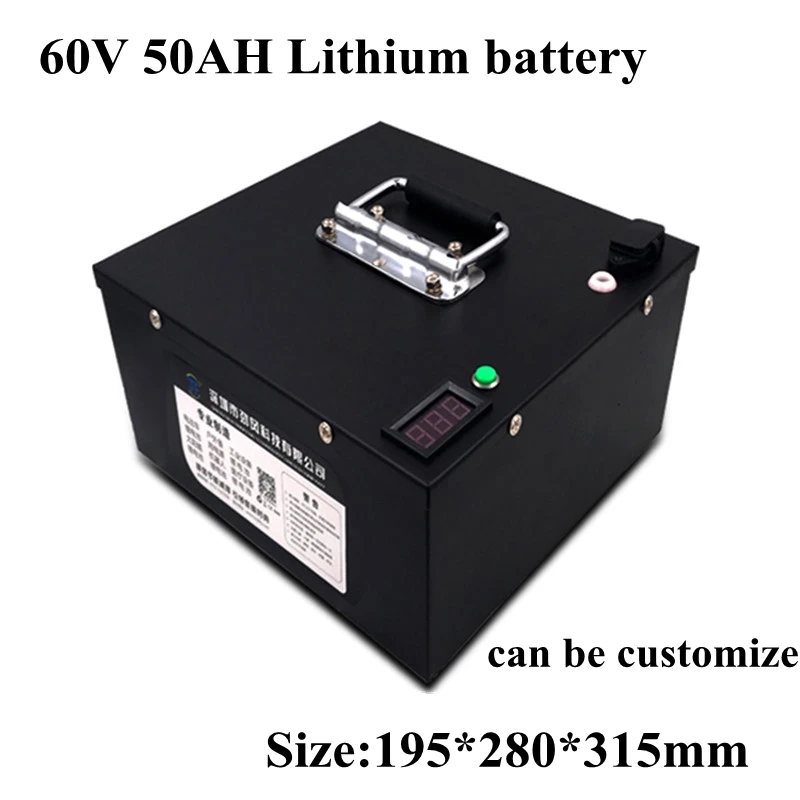 Аккумулятор для электровелосипеда высокой мощности 60 В 50 Ач 3000 Вт литий-ионный в