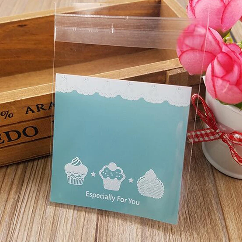 Пластиковый подарочный пакет большого размера для свадьбы печенья конфет