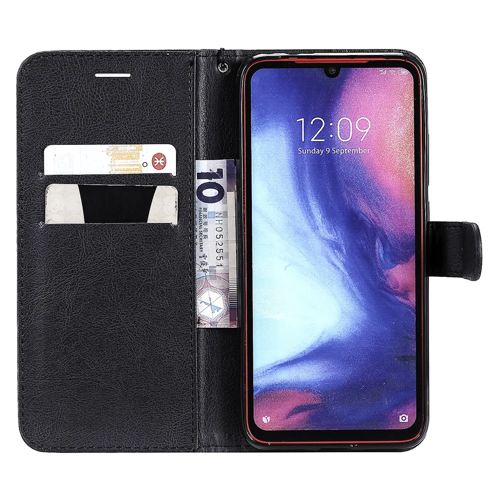 Кожаный чехол для Fundas Xiaomi Redmi Note 7 coque 5 6 Pro простой флип-кошелек чехлы телефонов с