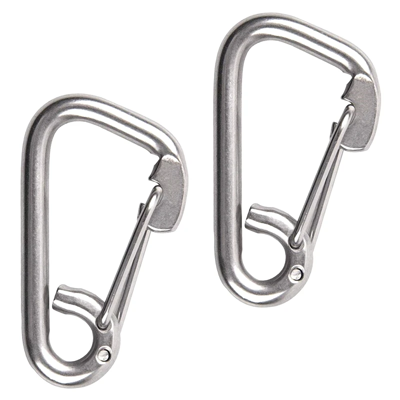 Карабин с пружинным карабином из нержавеющей стали 304 безопасный зажим морского