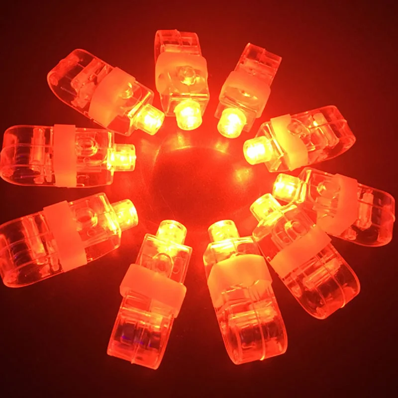 Luces LED de colores brillantes para los dedos, l&aacute;mparas de emisi&oacute;n de l&aacute;ser para celebraci&oacute;n de boda, Festival, decoraci&oacute;n de fiesta de cumplea&ntilde;os para ni&ntilde;os, 50 unids/lote-4