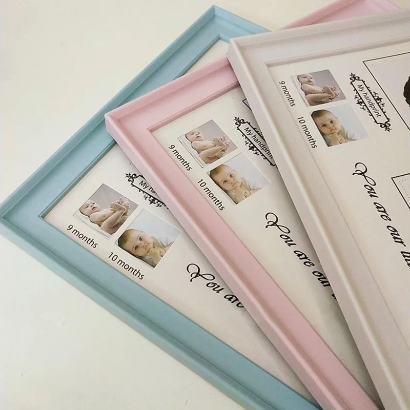 Фоторамка для новорожденных Нетоксичная с надписью следы рук водяной знак