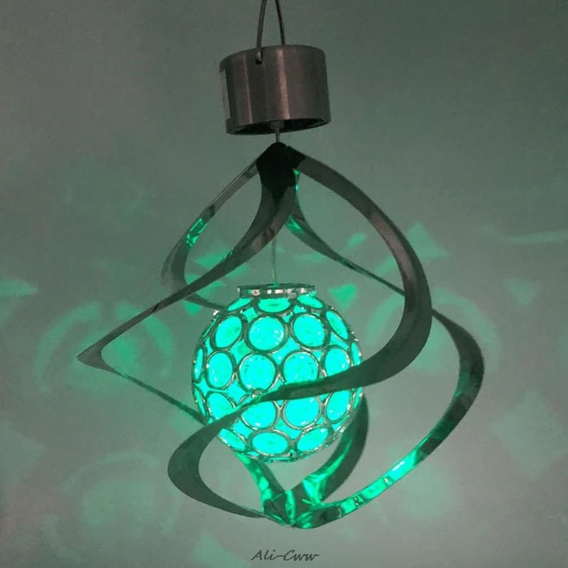 Солнечный ветряной колокольчик светильник светодиодный садовый подвесной