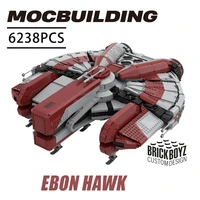 kids movie idea creator moc building blocks ebon hawk dynamic class freighter spaceship battle ship model toys children gifts