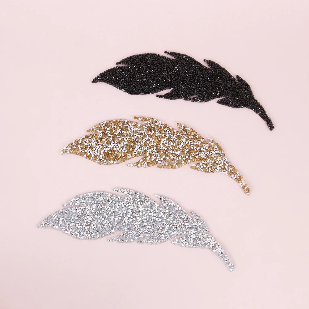 1 шт. высококачественные нашивки в виде листьев стразы железные термопереводные