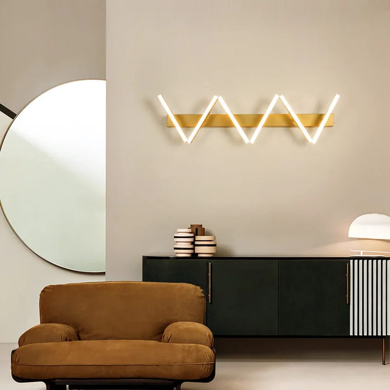

Modern Nordic Minimalist Wall Light Creative Art Deco Led Light For Living Room Bedroom Bedside Lamp Cafe Lamp Indoor Lights E27