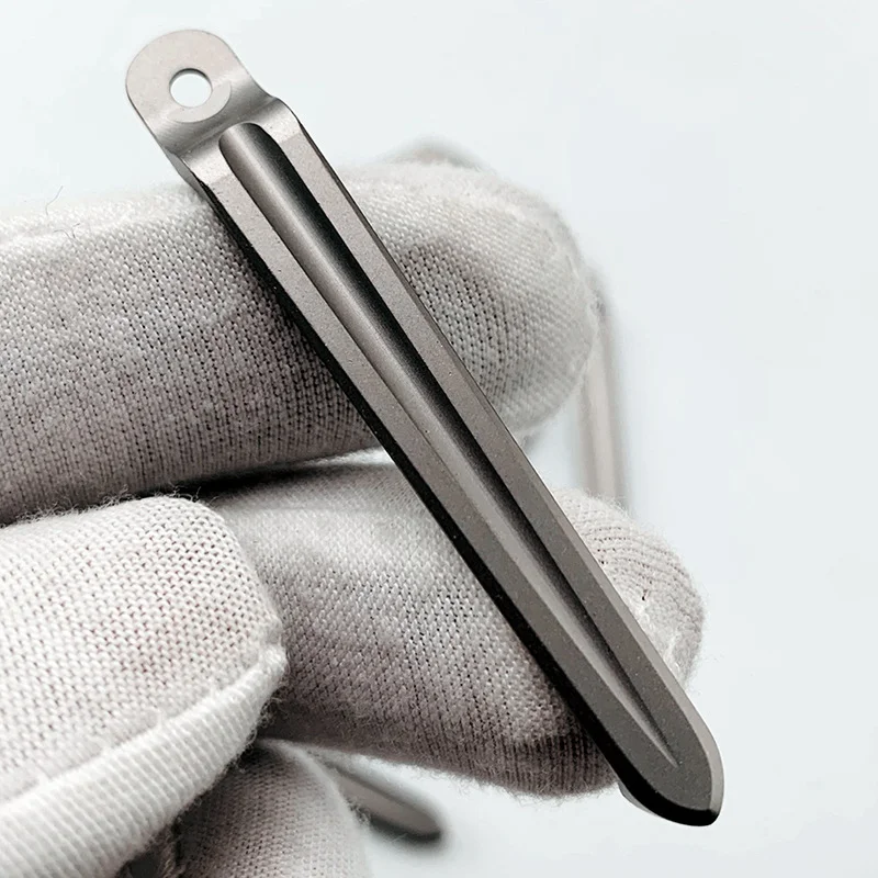 

Titanium Alloy Custom Made Pocket Knife Back Clip For Chris Reeve Sebenza Umnumzaan Large Inkosi One-piece CNC Made Clamp DIY