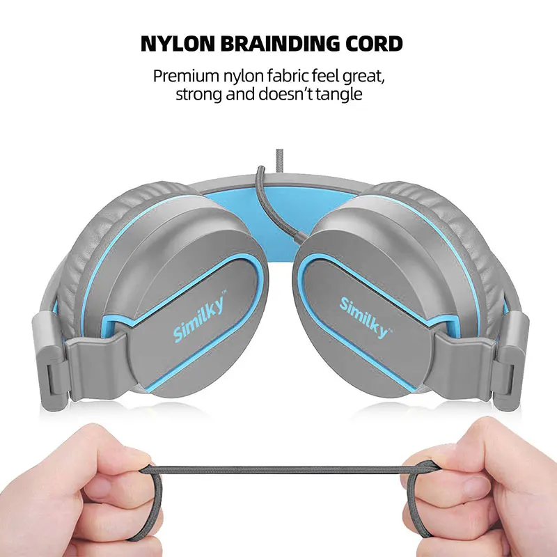 Детские наушники со стереозвуком проводные регулируемая головная повязка