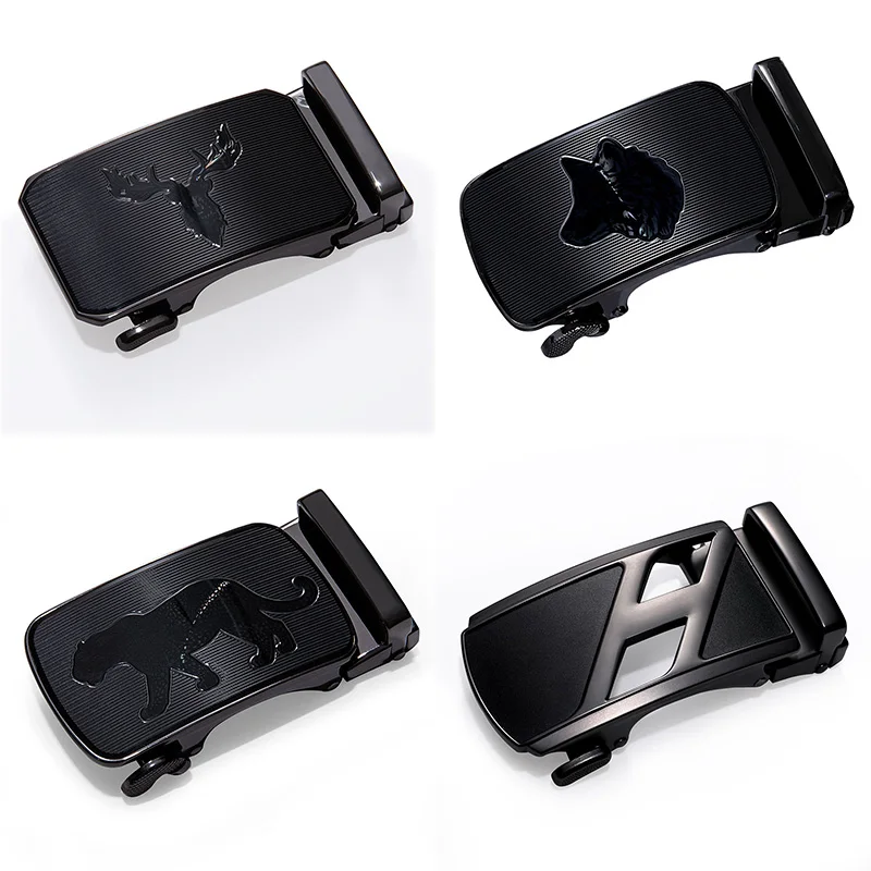 

Hi-Tie Fashion Men's Automatic Leather Belt Buckles for Men Classic Business Formal Designer Belt Buckles for 3.5cm Belt