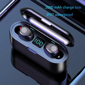 wireless headphone bluetooth compatible earphones waterproof sport earbuds led display for huawei iphone oppo xiaomi tws headset free global shipping