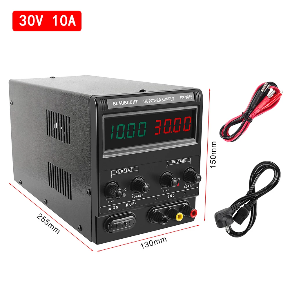 Импульсный лабораторный источник питания постоянного тока Регулируемый 30 в 10A120V