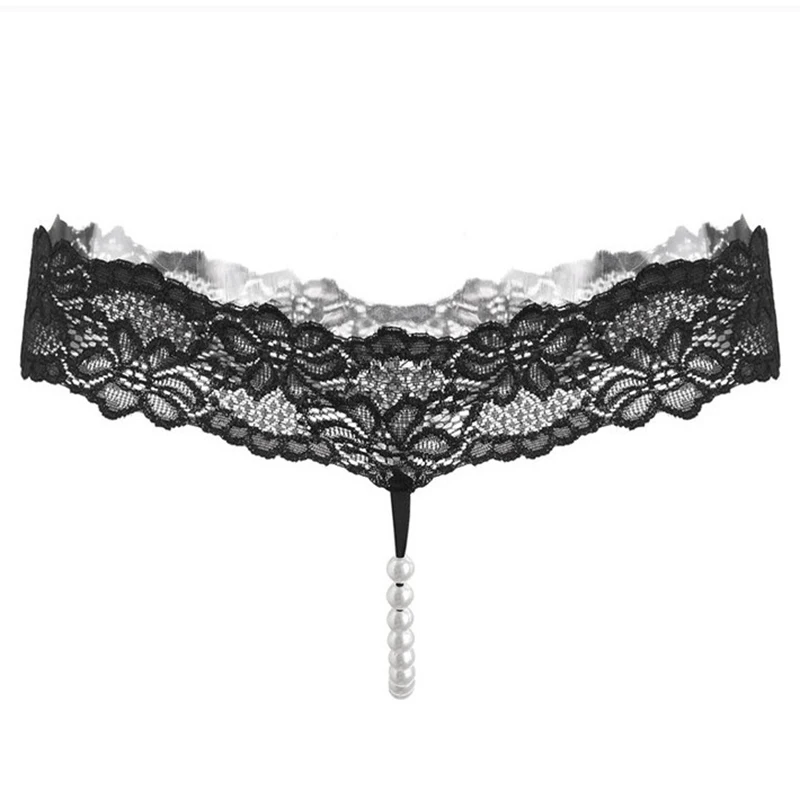 

Сексуальные трусики с открытой промежностью, кружевные стринги, стринги с вырезами и жемчугом, нижнее белье с Т-образной спиной, микро бикин...