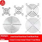 Протектор решетки вентилятора Gdstime, 2 шт., металлический предохранитель для пальцев120130140150170200 мм, серебристый