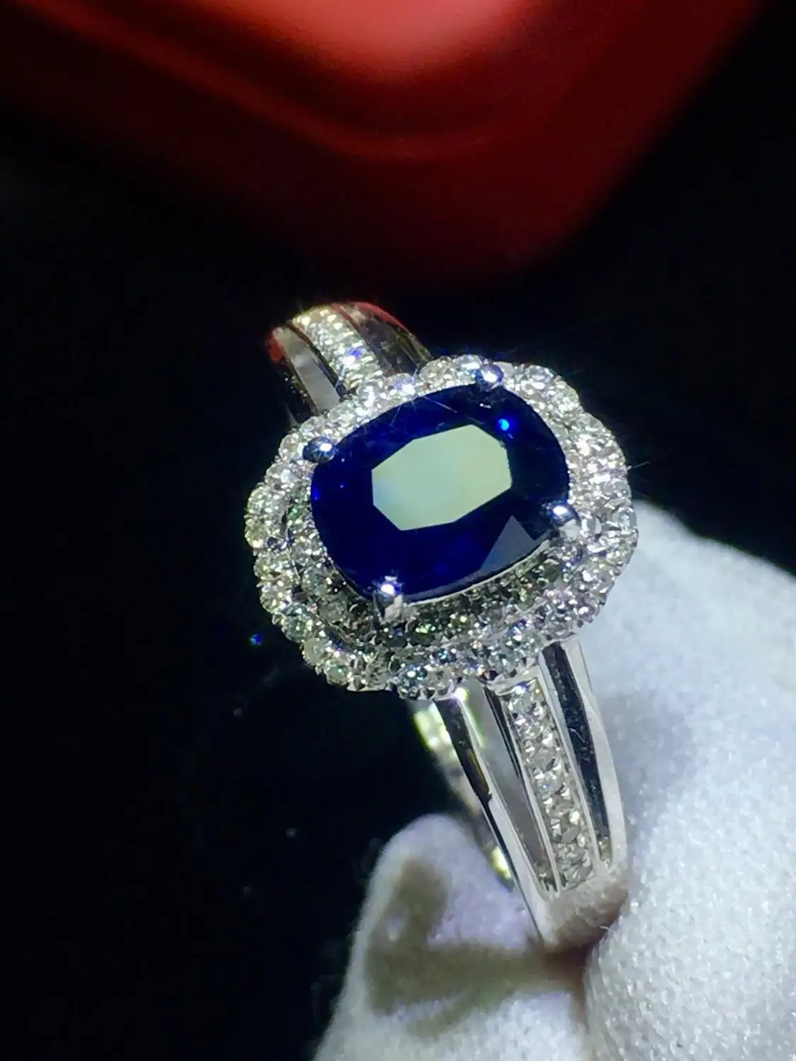 Изысканные ювелирные изделия из сапфира кольцо натуральный 1.02ct Unheat Королевский