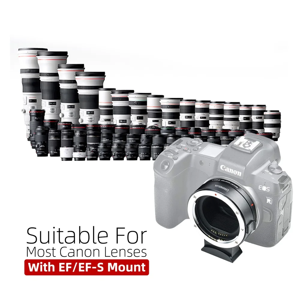 

Lens Adapter Ring EF-EOS R Auto-Focus Len Mount Adaptor Converter Compatible with Canon Lens EF EFS to EOS RP R R5 R6 RF Camera