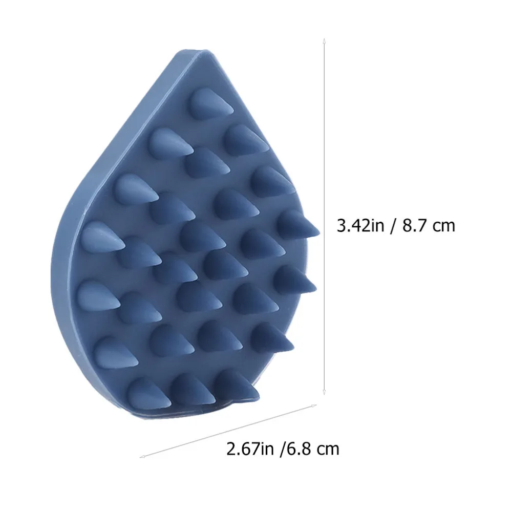 

1Pc Shampoo Brush Hair Washing Brush Silicone Bath Brush Portable Comb