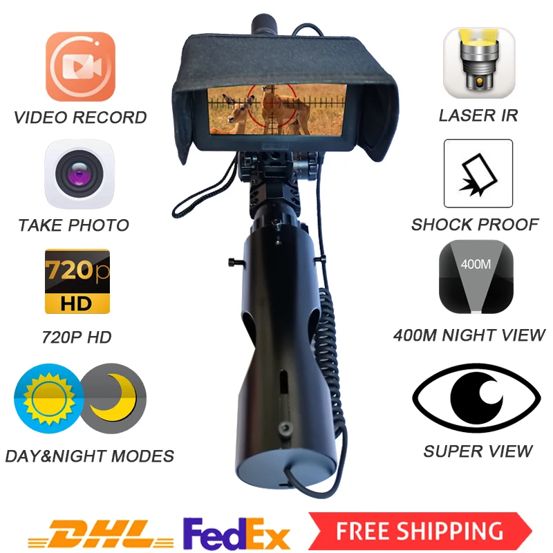 Cheap Megaorei 2021 Best Sniper Riflescope Outdoor Hunting Scope Optic Sight Telescope binocular Tactical Laser IR Night Vision Scope