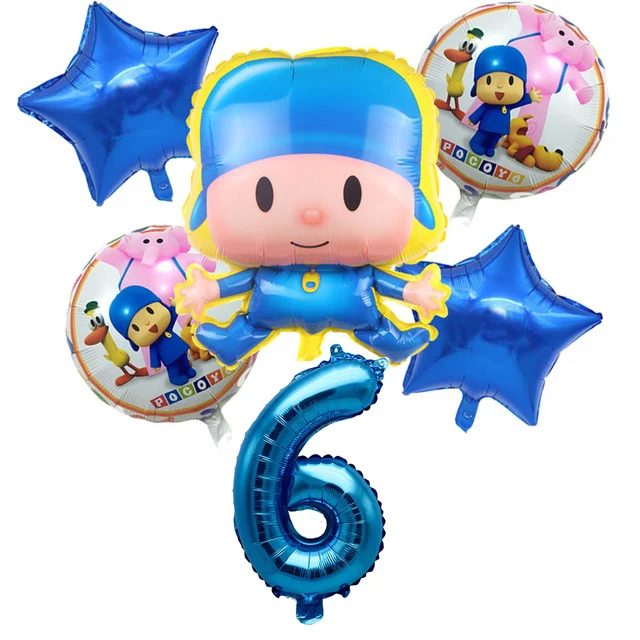 combination6-6pcs Вечерние принадлежности POCOYO детская тематическая вечеринка на день рождения украшения новорожденного ребенка душ продукты украшения одноразовые чашки - Цвет: combination6-6pcs