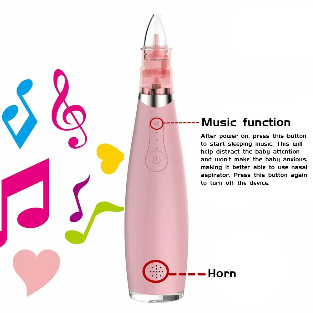 Электрический носовой аспиратор для малышей Очиститель носа с функцией носочки
